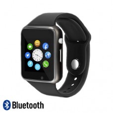 Relógio Inteligente Smartwatch Bluetooth Câmera Chip Notificações Redes Sociais - Silicone Preto